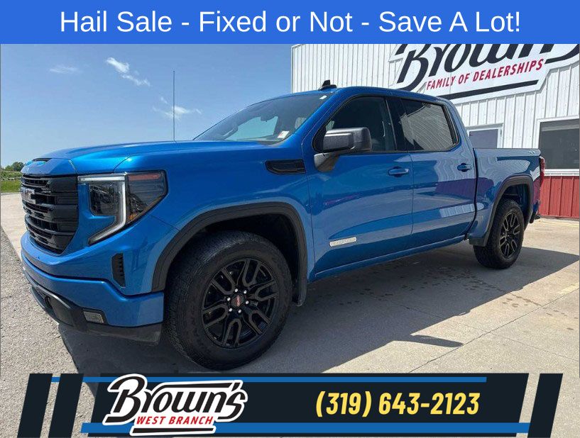 Dynamic Blue Metallic 2024 GMC Sierra 1500 Elevation Standard Crew Cab 4WD Pickup Truck Four-Wheel Drive 8-Speed Automatic