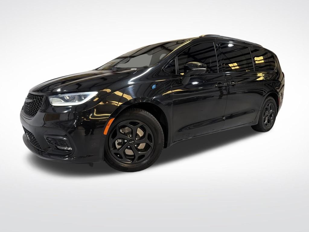 Brilliant Black Crystal Pearlcoat 2021 Chrysler Pacifica Hybrid Limited FWD Minivan Front-Wheel Drive Continuously Variable Transmission