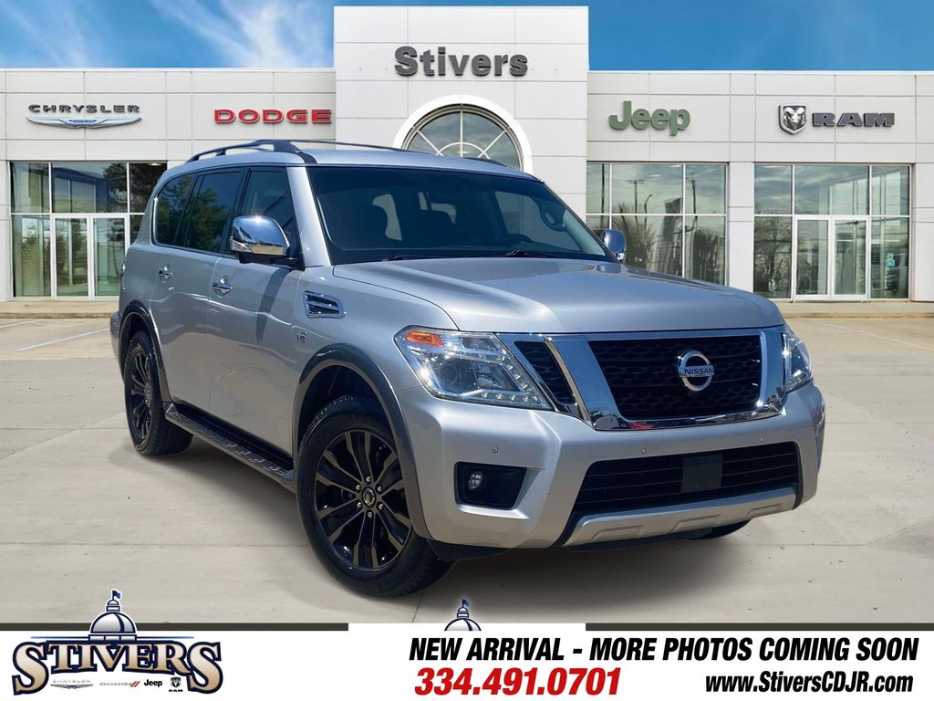 Brilliant Silver 2018 Nissan Armada Platinum SUV / Crossover 4X2 7-Speed Automatic