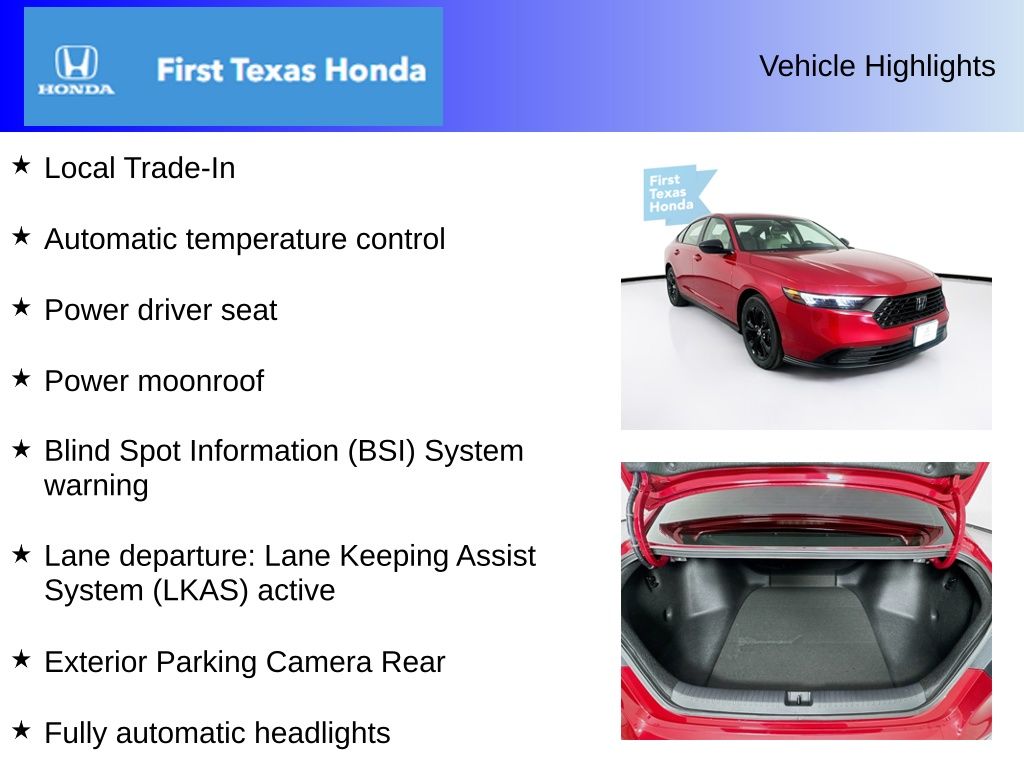 Used Car 2025 Honda Accord  Se For Sale Under $30,000 In Austin, Texas