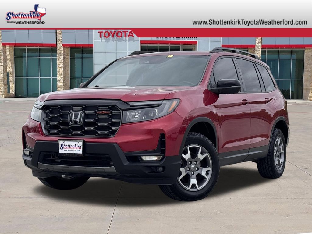 Radiant Red Metallic II 2022 Honda Passport TrailSport AWD SUV / Crossover All-Wheel Drive 9-Speed Automatic