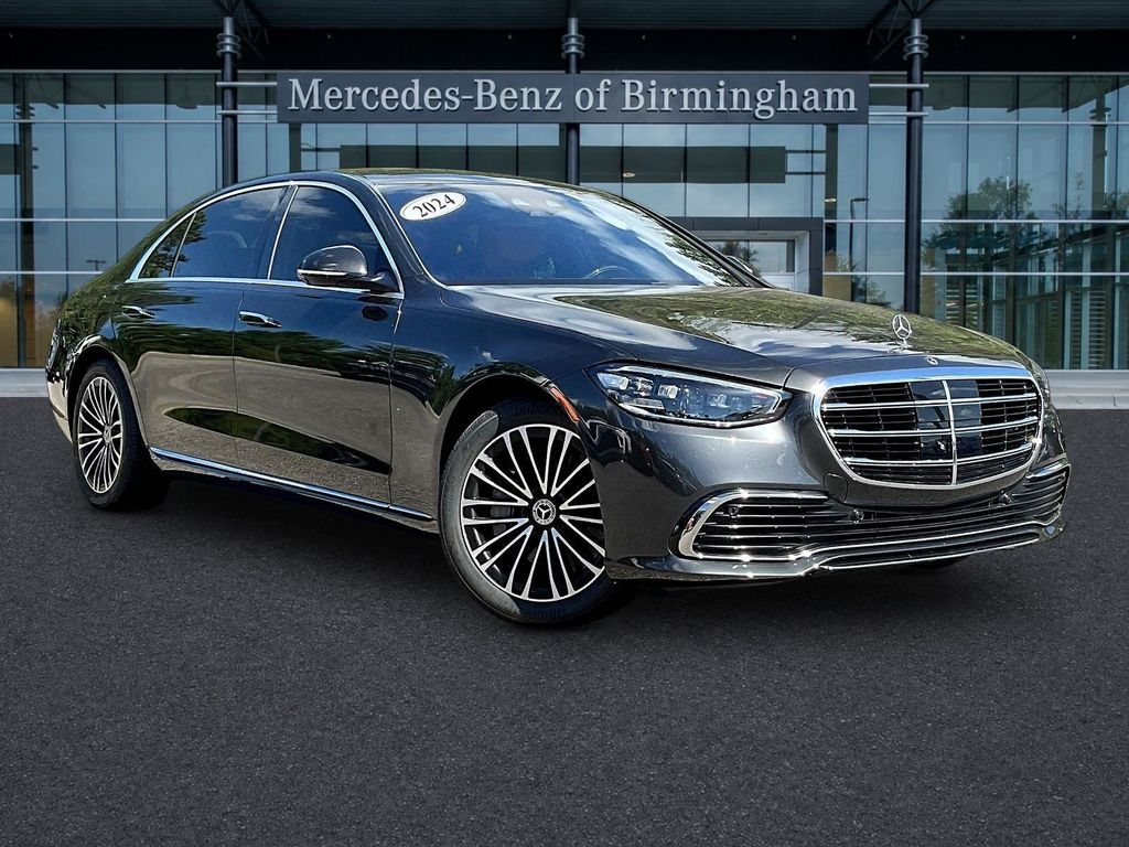 Graphite Gray Metallic 2024 Mercedes-Benz S-Class Sedan All-Wheel Drive 9-Speed Automatic