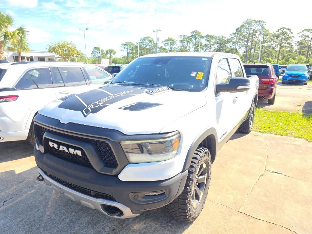 Bright White Clearcoat 2022 RAM 1500 Rebel Crew Cab 4WD Pickup Truck Four-Wheel Drive 8-Speed Automatic