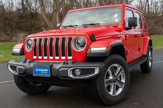 Firecracker Red Clearcoat 2023 Jeep Wrangler Sahara 4-Door 4WD SUV / Crossover Four-Wheel Drive 8-Speed Automatic