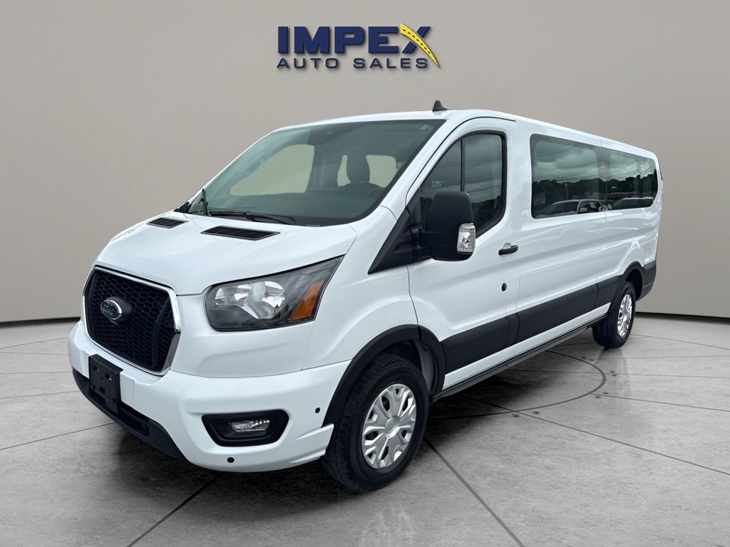 Oxford White 2025 Ford Transit Passenger 350 XLT Low Roof LB RWD Van Rear-Wheel Drive