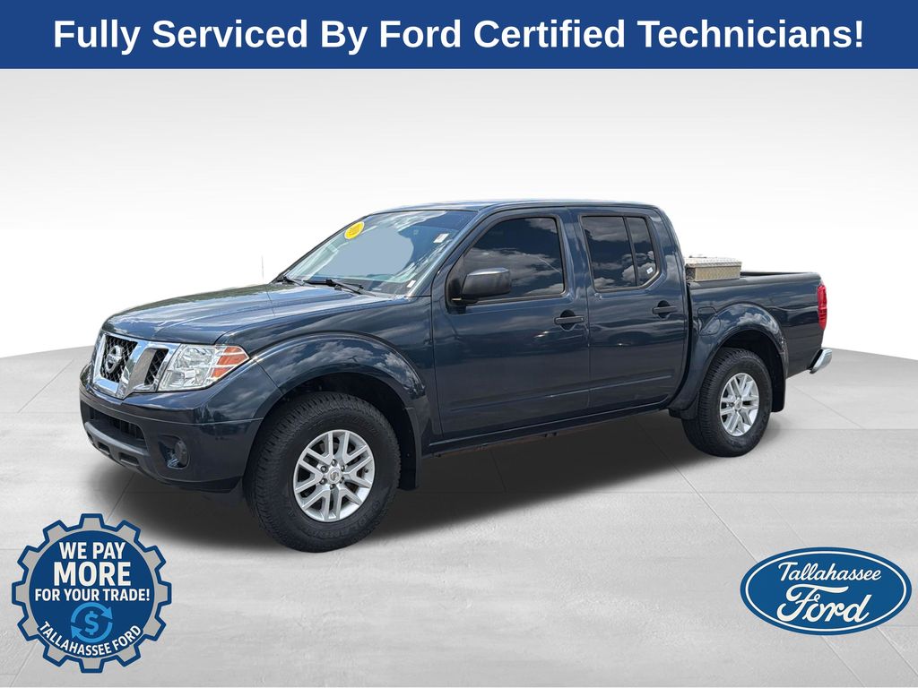 Arctic Blue Metallic 2019 Nissan Frontier SV V6 Crew Cab 4WD Pickup Truck Four-Wheel Drive 5-Speed Automatic Overdrive