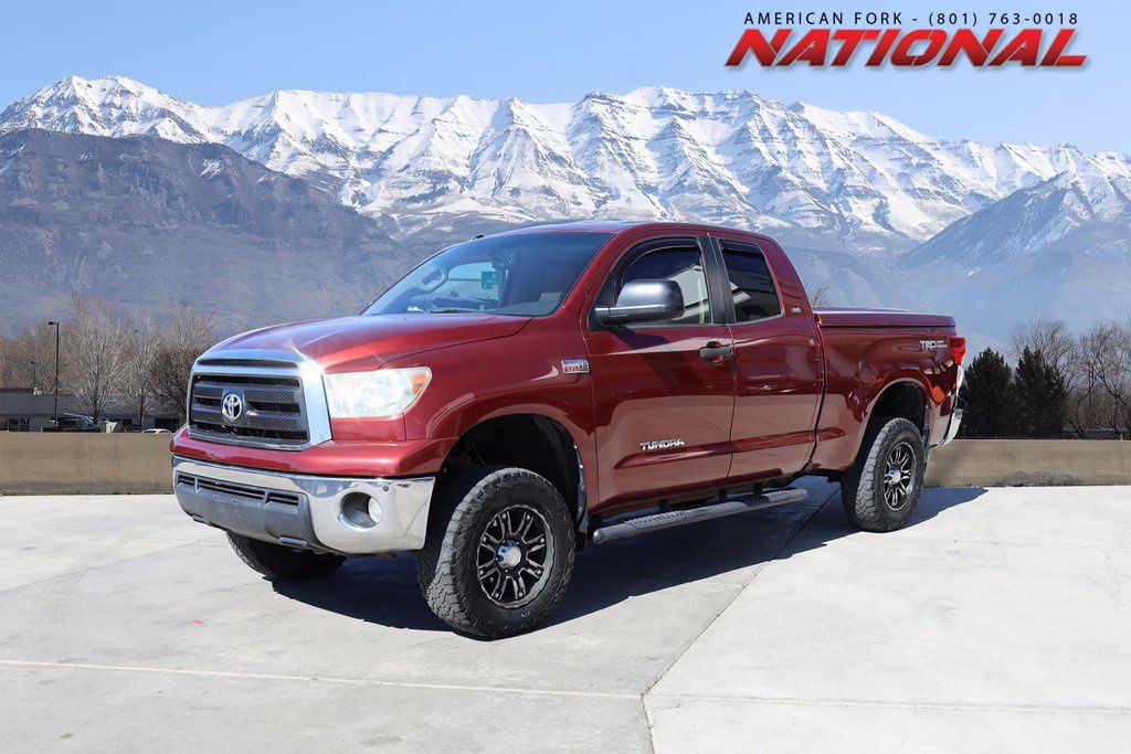 Red 2010 Toyota Tundra Pickup Truck Four-Wheel Drive 6-Speed Automatic