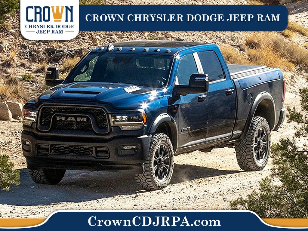 Diamond Black Crystal Pearlcoat 2024 RAM 2500 Laramie Crew Cab 4WD Pickup Truck Four-Wheel Drive 6-Speed Automatic