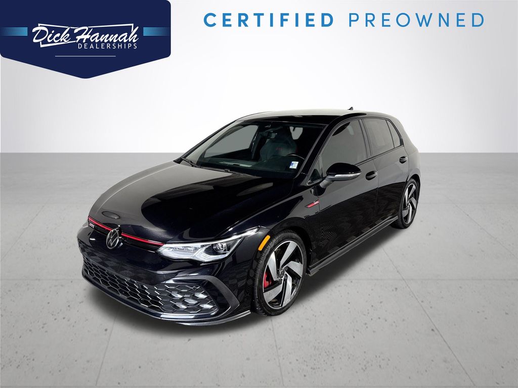 Deep Black Pearl 2023 Volkswagen Golf GTI Hatchback Front-Wheel Drive 7-Speed Dual Clutch