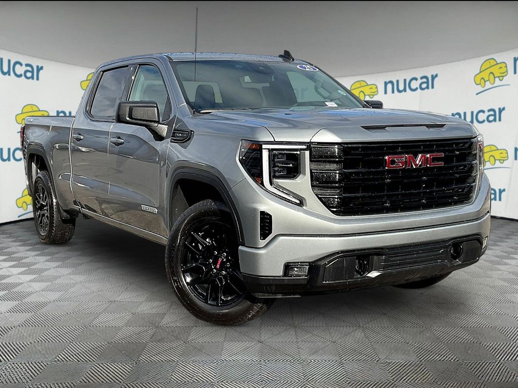 Gray 2025 GMC Sierra 1500 Elevation Crew Cab 4WD Pickup Truck Four-Wheel Drive Automatic