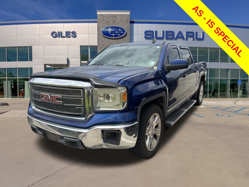 Cobalt Blue Metallic 2014 GMC Sierra 1500 SLE Crew Cab Pickup Truck 4X2 6-Speed Automatic Overdrive