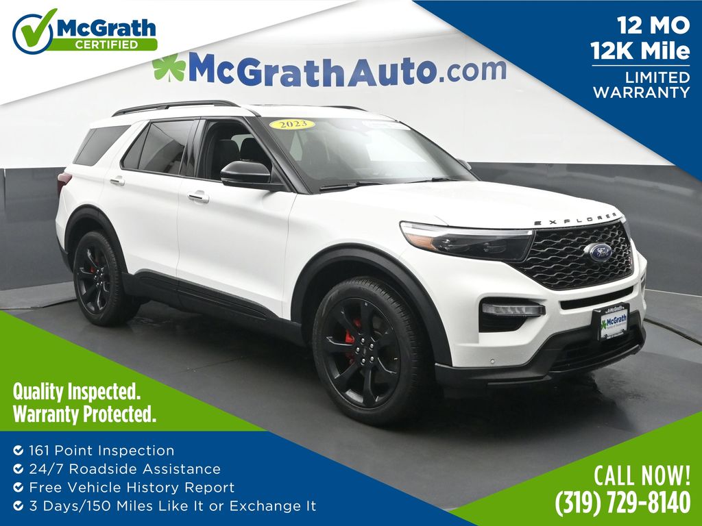 White Metallic 2023 Ford Explorer SUV / Crossover All-Wheel Drive Automatic