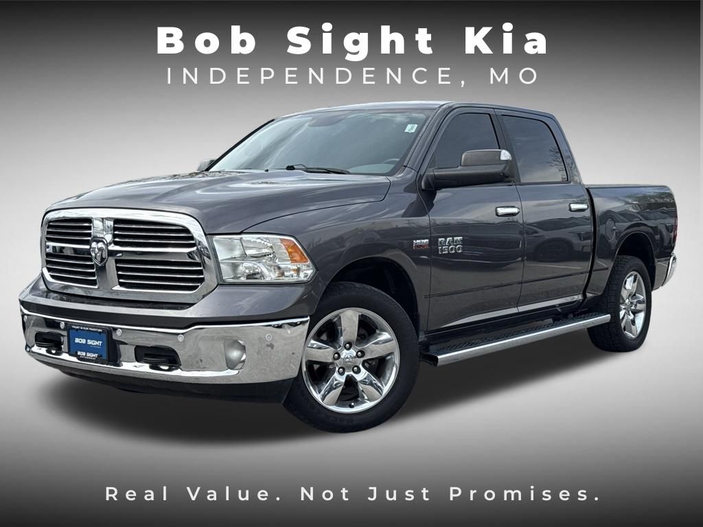 Gray (Granite Crystal Metallic Clearcoat) 2017 RAM 1500 Big Horn Crew Cab 4WD Pickup Truck Four-Wheel Drive 8-Speed Automatic