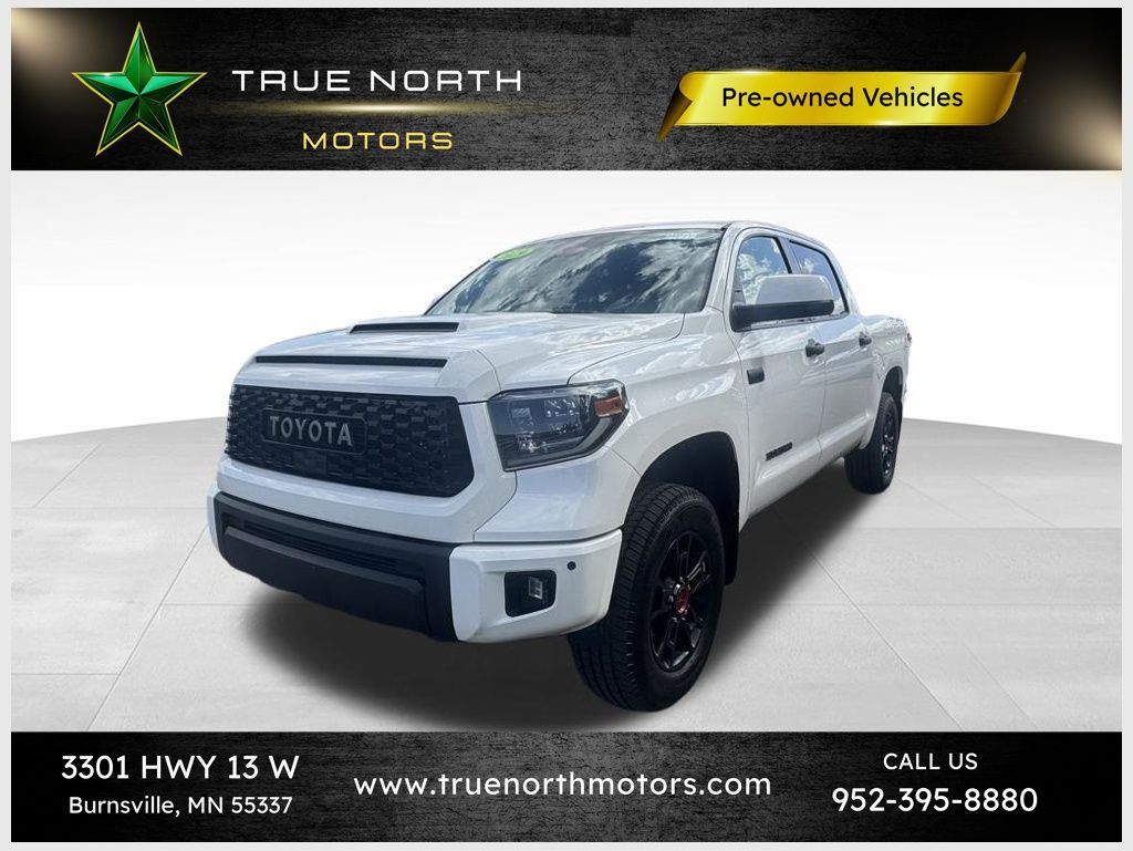 Super White 2019 Toyota Tundra TRD Pro CrewMax 5.7L 4WD Pickup Truck Four-Wheel Drive 6-Speed Automatic