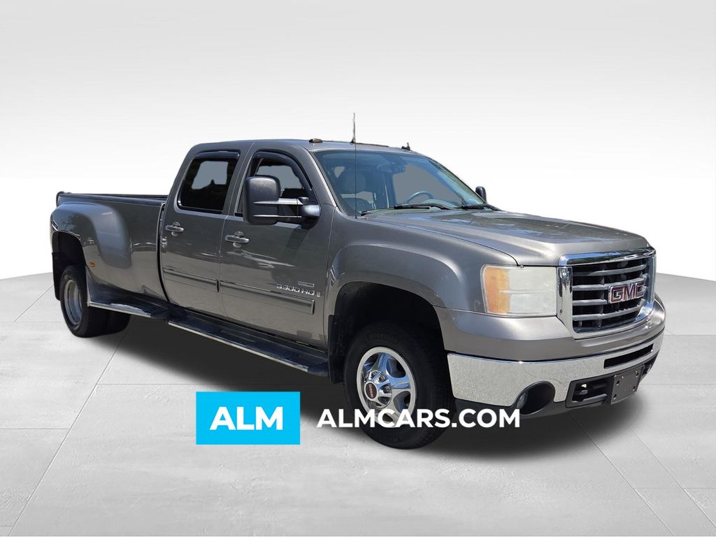 Steel Gray Metallic 2008 GMC Sierra 3500HD SLT Crew Cab DRW Pickup Truck 4X2 6-Speed Automatic