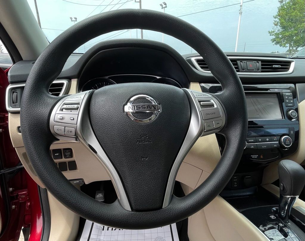 2016 Nissan Rogue SV Red at DeMontrond Gulf Freeway