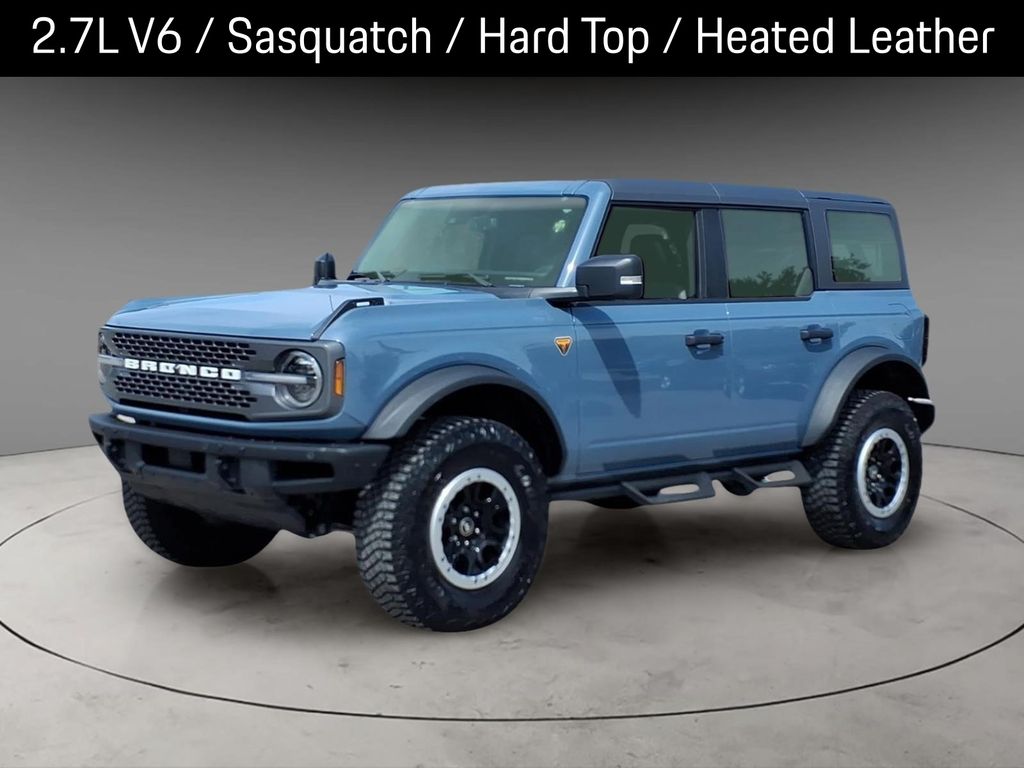 Blue (Azure Gray Metallic Tri-Coat) 2024 Ford Bronco SUV / Crossover Four-Wheel Drive Automatic