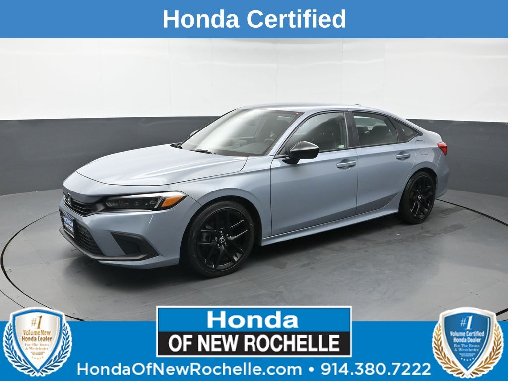 Sonic Gray Pearl 2023 Honda Civic Sedan Front-Wheel Drive Continuously Variable Transmission