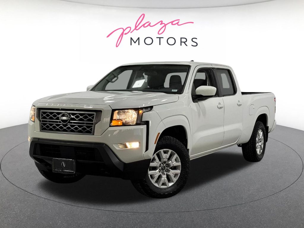Glacier White 2022 Nissan Frontier SV Crew Cab LB 4WD Pickup Truck Four-Wheel Drive 9-Speed Automatic
