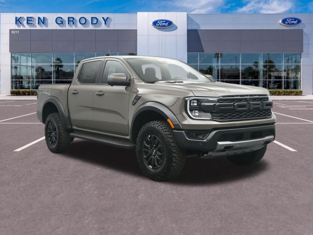 Gray 2026 Ford Ranger Raptor SuperCrew 4WD Pickup Truck Four-Wheel Drive Automatic