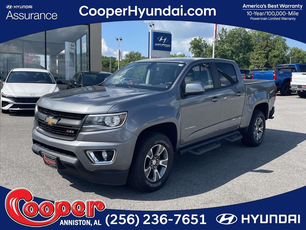 Gray (Satin Steel Metallic) 2018 Chevrolet Colorado Z71 Crew Cab 4WD Pickup Truck Four-Wheel Drive 8-Speed Automatic