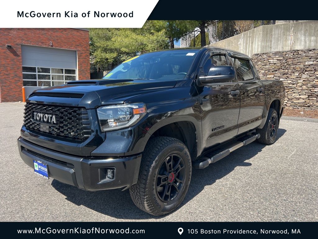 Midnight Black Metallic 2020 Toyota Tundra TRD Pro CrewMax 4WD Pickup Truck Four-Wheel Drive 6-Speed Automatic