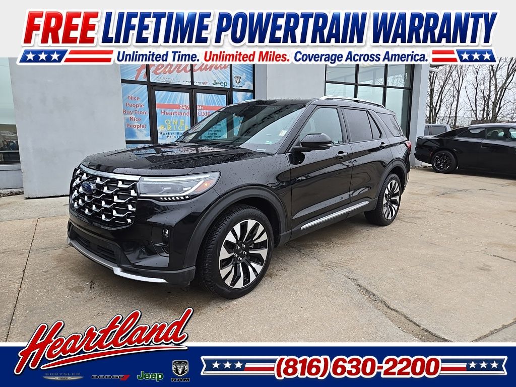 Black Metallic 2025 Ford Explorer SUV / Crossover All-Wheel Drive Automatic