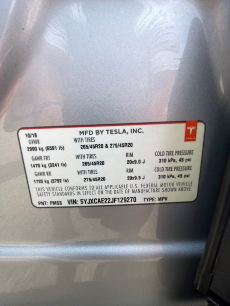 2018 Tesla Model X 75D Silver at Autostrade