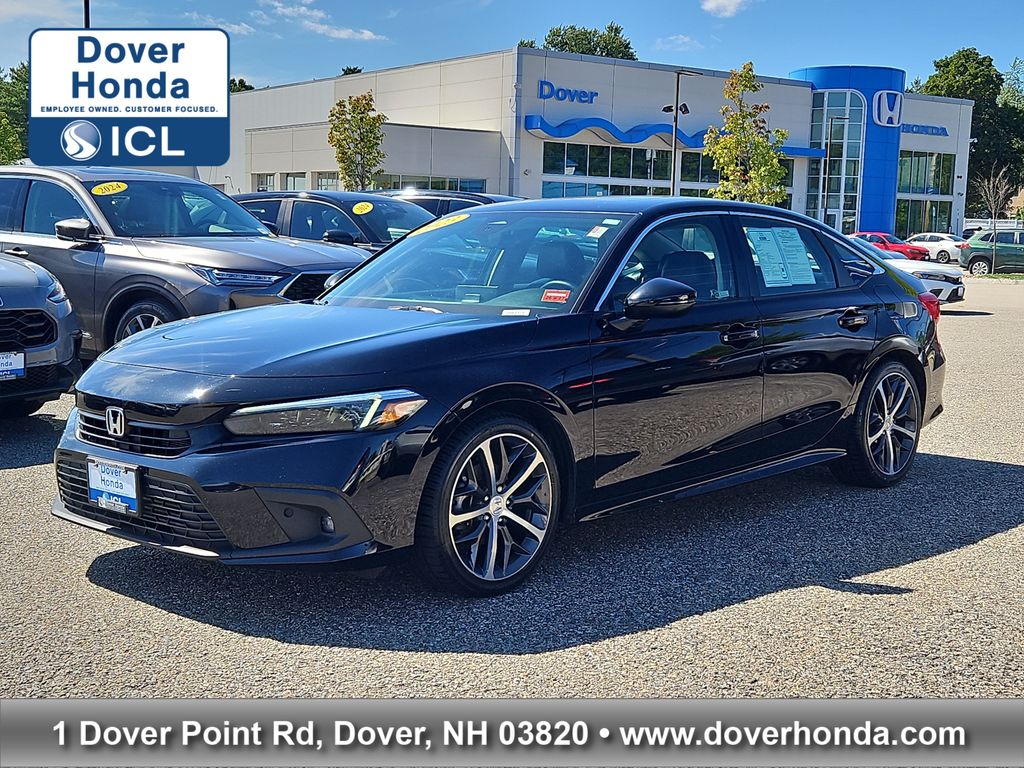 Black 2023 Honda Civic Sedan Front-Wheel Drive Continuously Variable Transmission