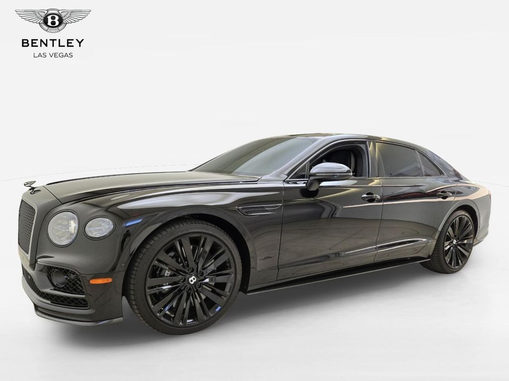 Black Crystal Metallic 2024 Bentley Flying Spur Sedan All-Wheel Drive 8-Speed Automatic