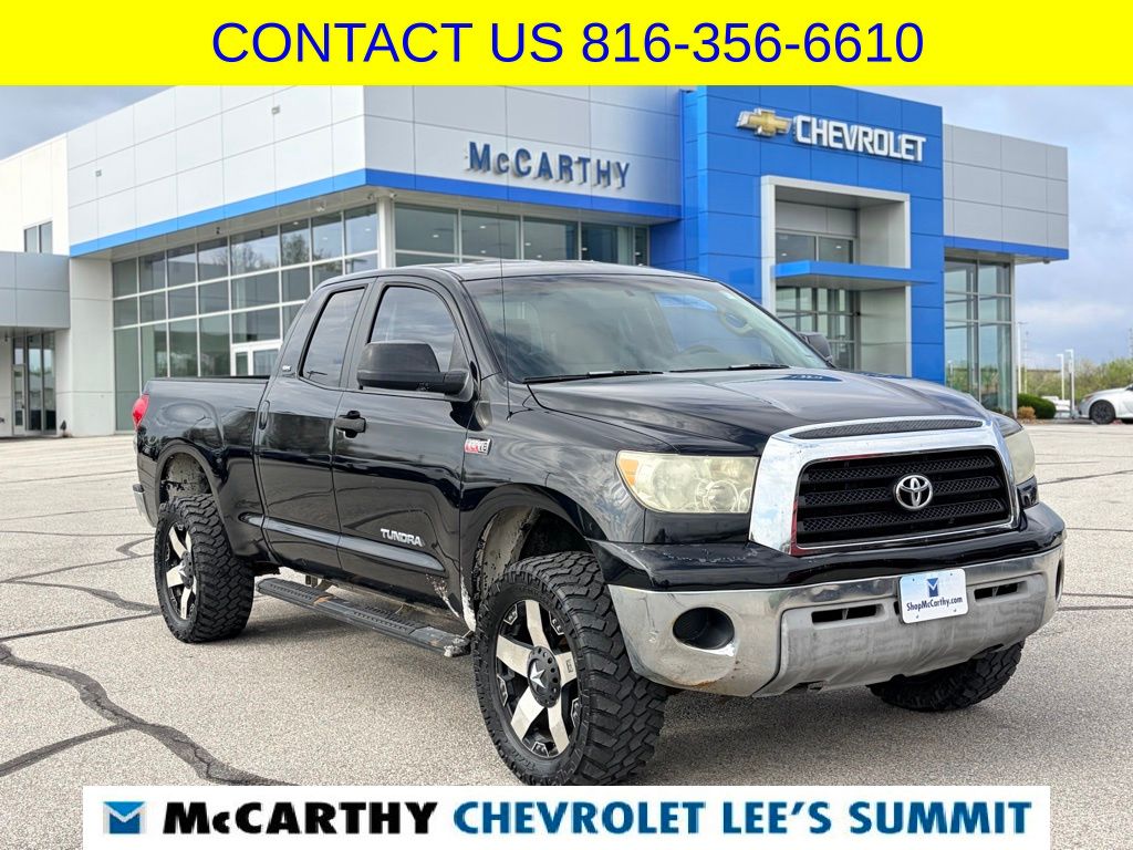 Black 2007 Toyota Tundra SR5 5.7L Double Cab 4WD Pickup Truck Four-Wheel Drive 6-Speed Automatic