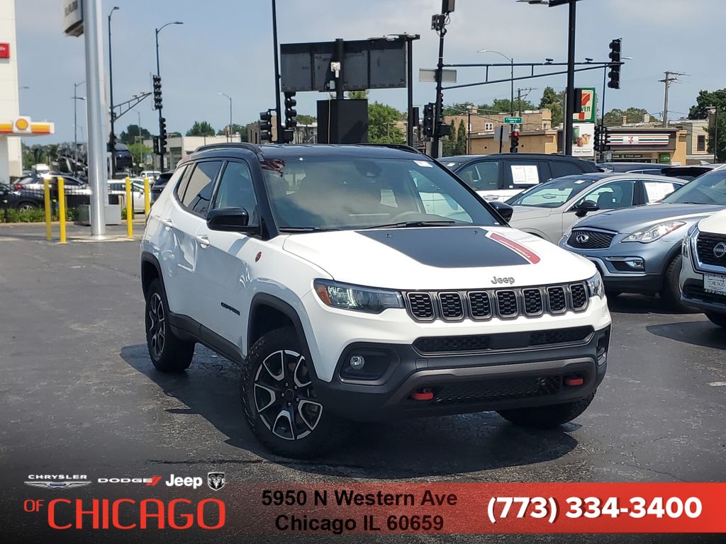 Bright White Clearcoat 2025 Jeep Compass SUV / Crossover Four-Wheel Drive 8-Speed Automatic