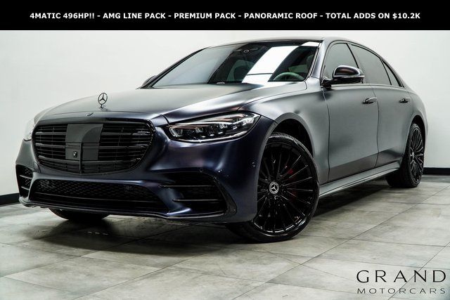 Blue 2022 Mercedes-Benz S-Class S 580 4MATIC AWD Sedan All-Wheel Drive 9-Speed Automatic