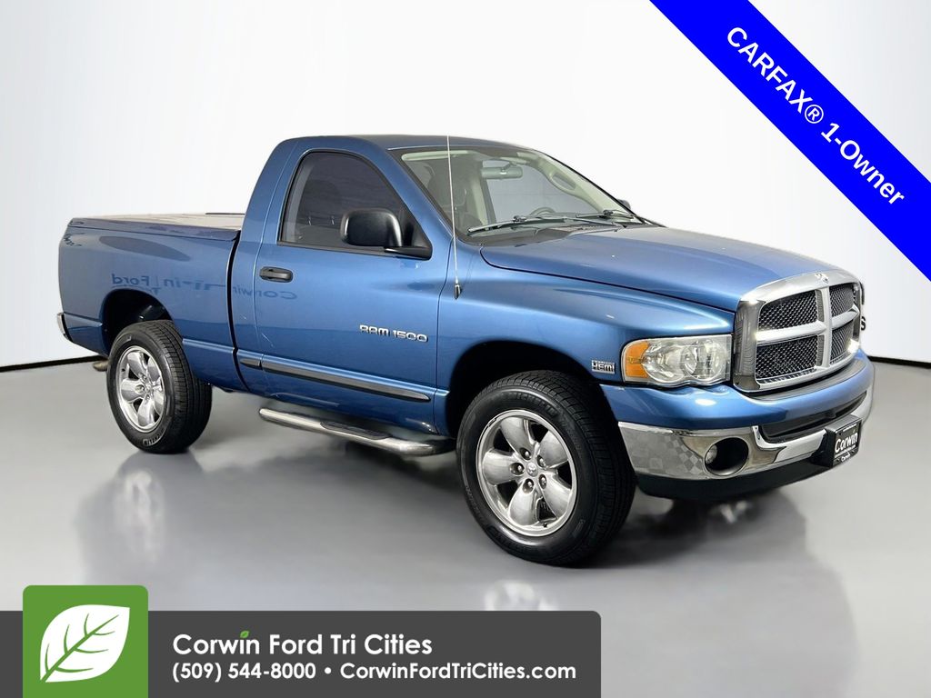 Patriot Blue Pearlcoat 2005 Dodge RAM 1500 SLT 4WD Pickup Truck Four-Wheel Drive 5-Speed Automatic