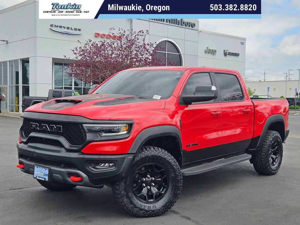 Flame Red Clearcoat 2021 RAM 1500 Pickup Truck All-Wheel Drive 8-Speed Automatic