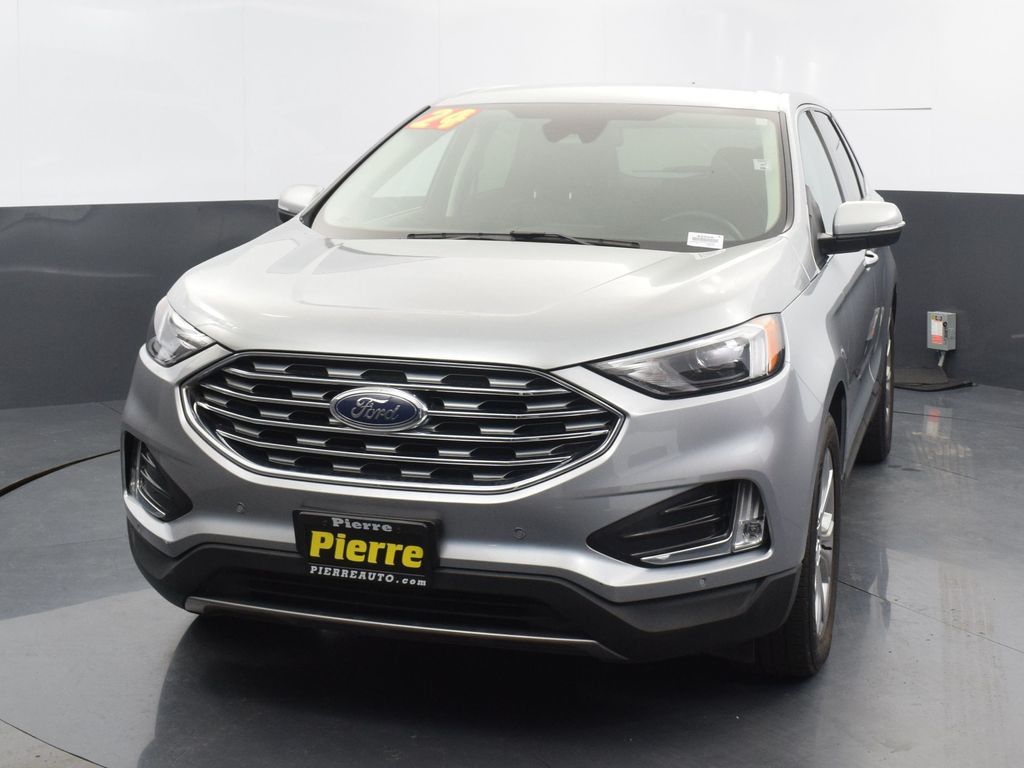 Silver Metallic 2024 Ford Edge Titanium AWD SUV / Crossover All-Wheel Drive 8-Speed Automatic