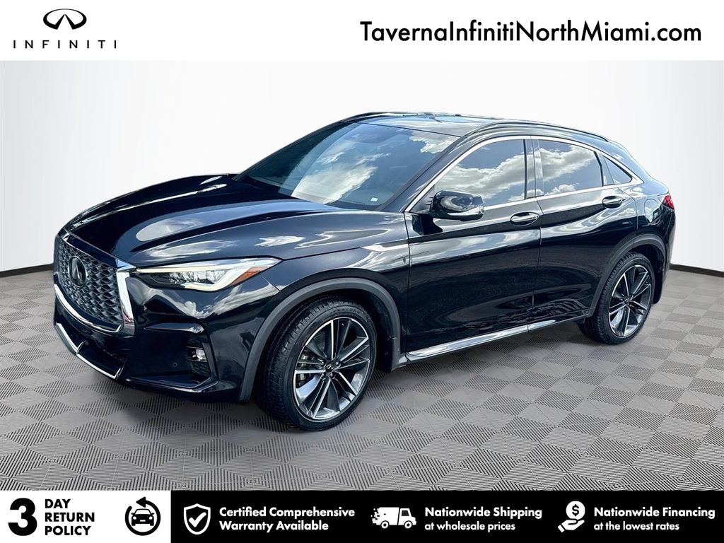 Black Obsidian 2023 INFINITI QX55 SUV / Crossover All-Wheel Drive Continuously Variable Transmission