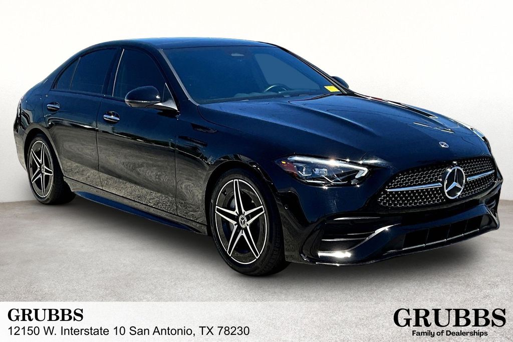 Black 2024 Mercedes-Benz C-Class C 300 RWD Sedan Rear-Wheel Drive 9-Speed Automatic