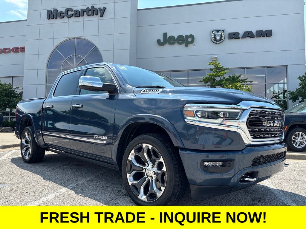 Blue 2022 RAM 1500 Pickup Truck Four-Wheel Drive 8-Speed Automatic