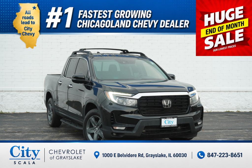 Black 2023 Honda Ridgeline Pickup Truck All-Wheel Drive 9-Speed Automatic