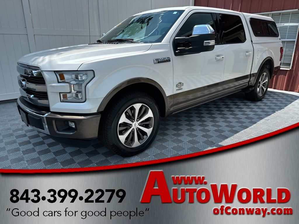 White 2015 Ford F-150 King Ranch SuperCrew Pickup Truck 4X2 6-Speed Automatic