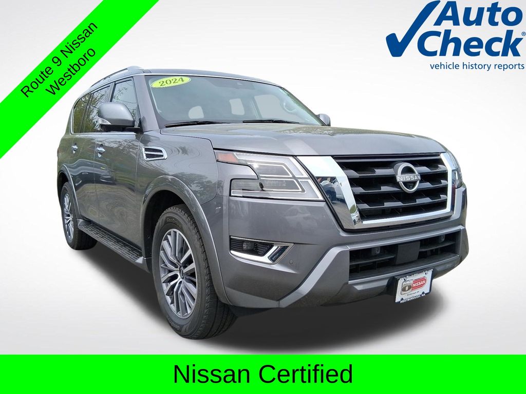 Gray (Gun Metallic) 2024 Nissan Armada SUV / Crossover Four-Wheel Drive 7-Speed Automatic