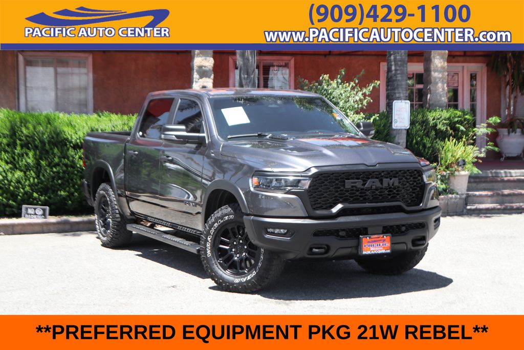 Gray (Granite Crystal Metallic Clearcoat) 2025 RAM 1500 Pickup Truck Four-Wheel Drive 8-Speed Automatic