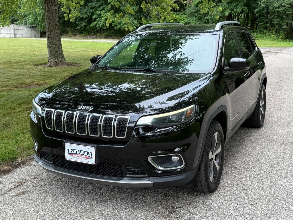Diamond Black 2019 Jeep Cherokee SUV / Crossover Four-Wheel Drive 9-Speed Automatic
