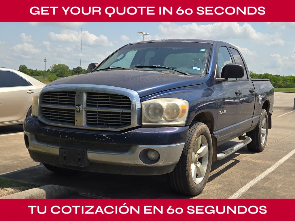 Patriot Blue Pearlcoat 2008 Dodge RAM 1500 Pickup Truck Rear-Wheel Drive 5-Speed Automatic