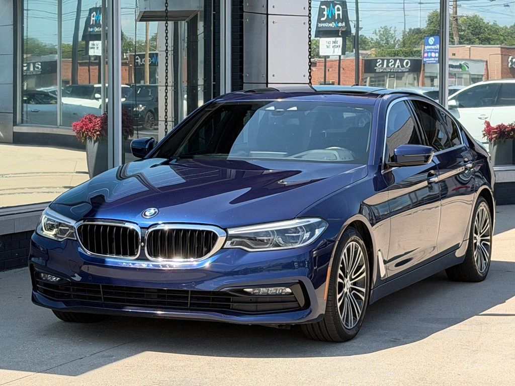 Blue Metallic 2017 BMW 5 Series Sedan Rear-Wheel Drive 8-Speed Automatic