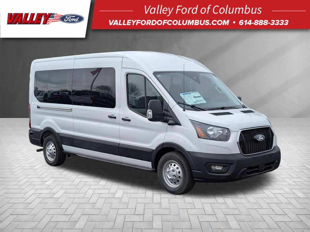 White 2026 Ford Transit Passenger 350 XL Medium Roof LB AWD Van All-Wheel Drive