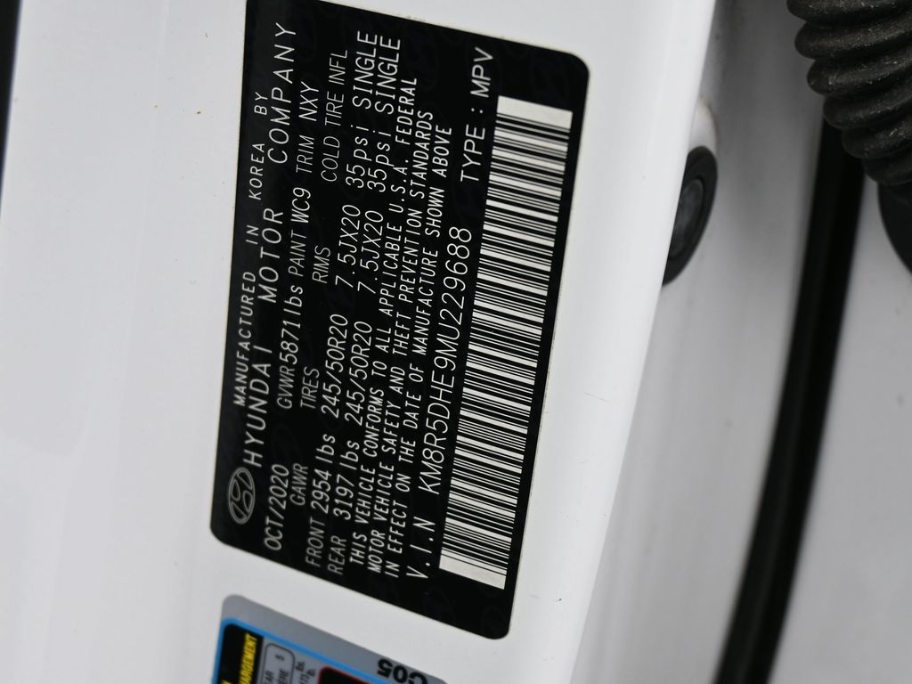 Used 2021 Hyper White Hyundai Limited image 20