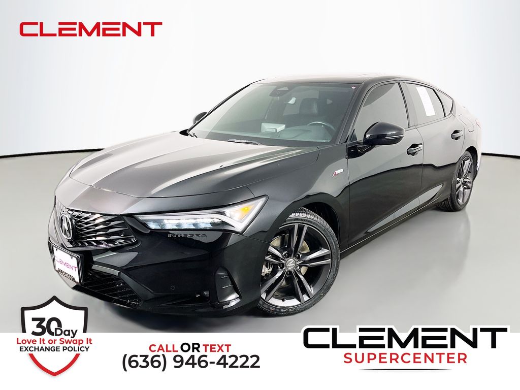 Majestic Black Pearl 2025 Acura Integra FWD with Technology and A-SPEC Package Sedan Front-Wheel Drive Continuously Variable Transmission