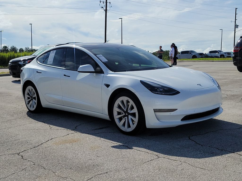 Pearl White Multi-Coat 2021 Tesla Model 3 Sedan All-Wheel Drive 1-Speed Automatic